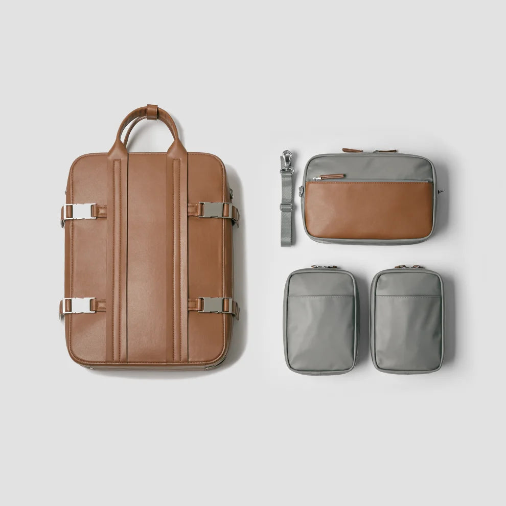 Modular Tech Bag Standard Set - Brown